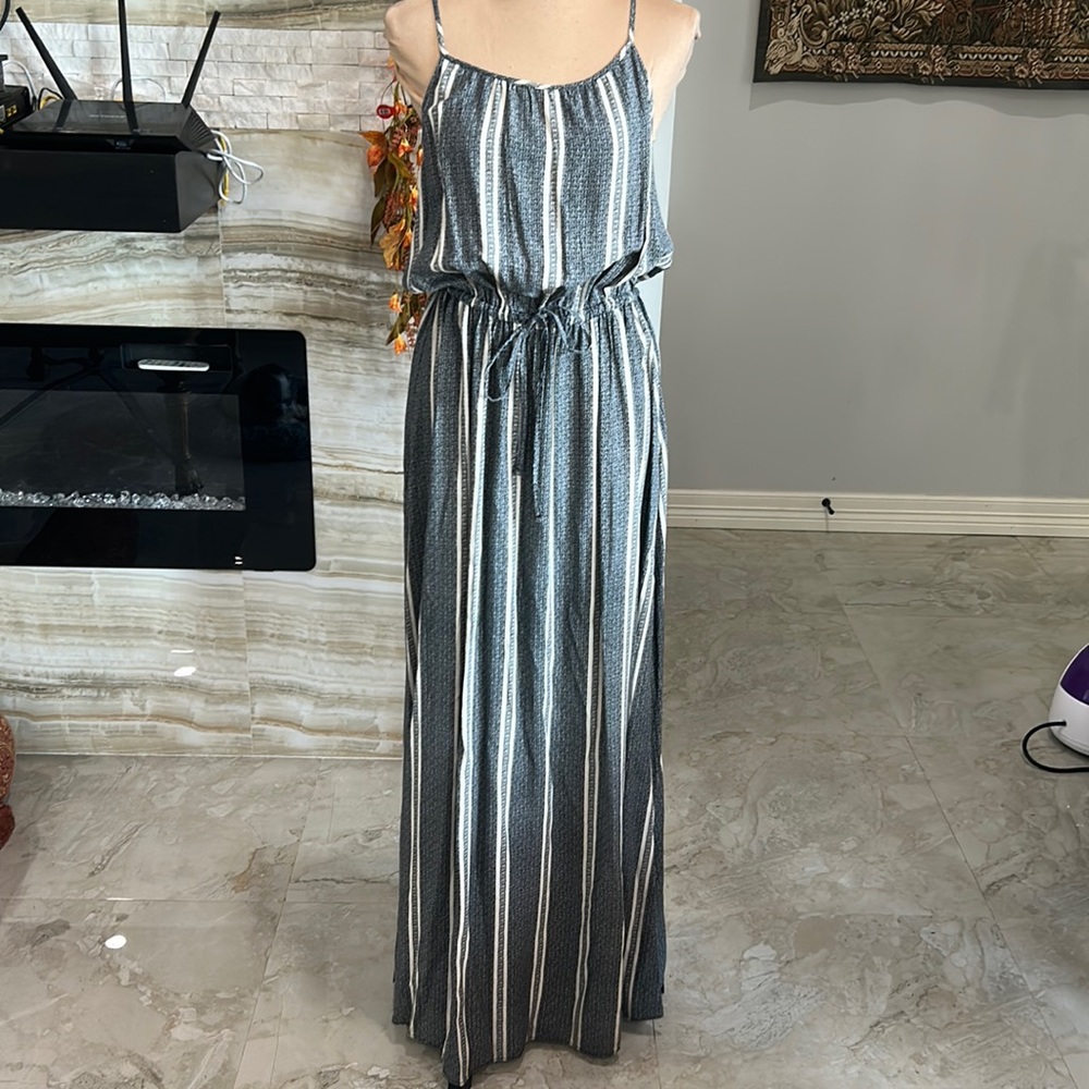 Gap Maxi Dress Spaghetti Strap‎ Striped Dress. Size S